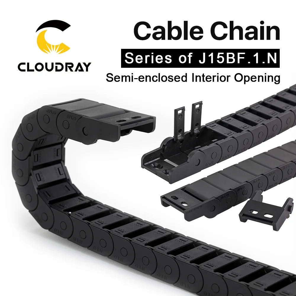 Cloudray кабельная цепь полузакрытое внутреннее отверстие 15x15 15x20 15x30 Тяговая пластиковая Тяговая трансмиссионная машина аксессуары
