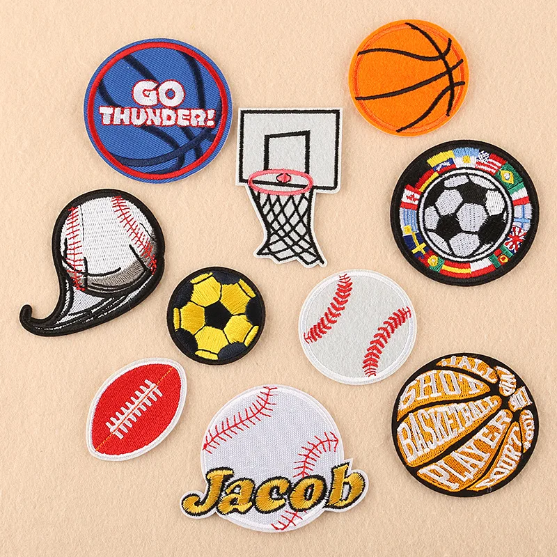 Многие виды спорта для ног и баскетбольный мяч патч вышитые патчи одежды с