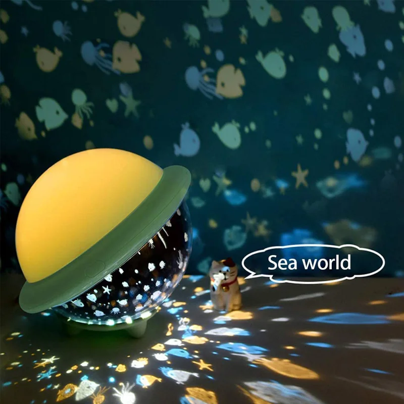 Проектор НЛО Ночной светильник лампа-проектор галактика дети спальня