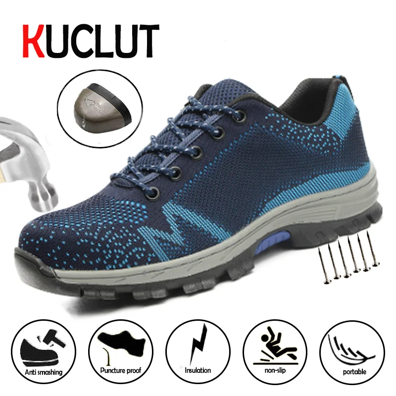 2020 удобные мужские рабочие ботинки KUCLUT неразрушаемые защитные со стальным