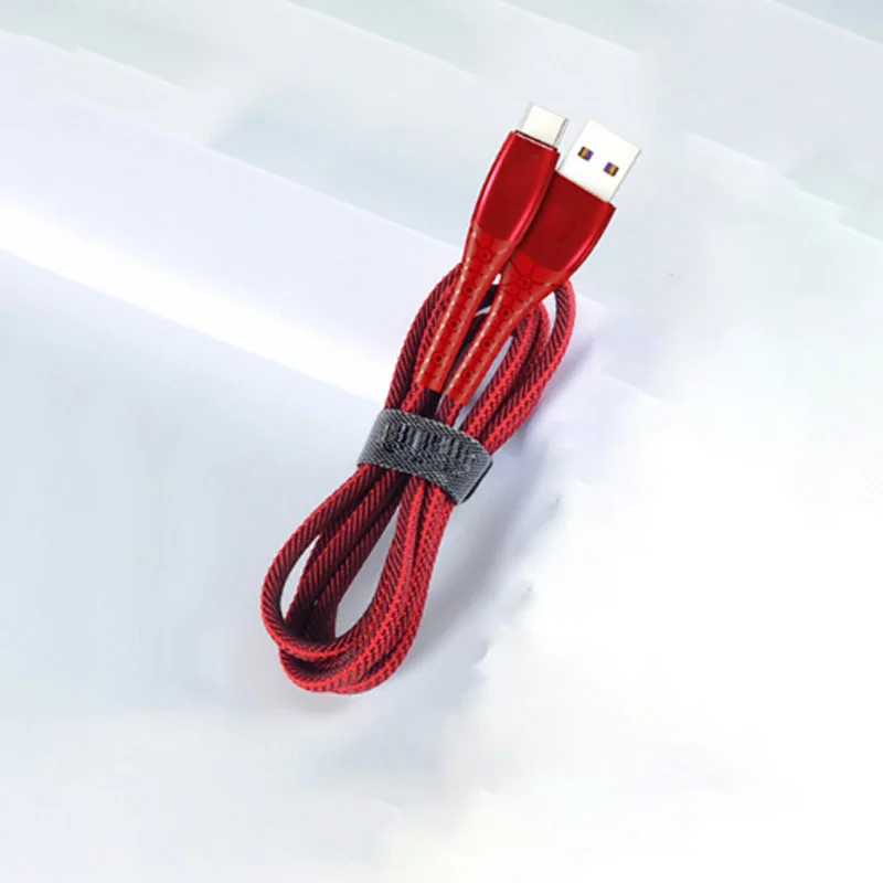 5А флэш usb type C зарядный кабель для huawei P30 Honor Xiaomi 9 samsung S10 30 минут полный супер быстрый зарядный кабель для Android - Цвет: Красный