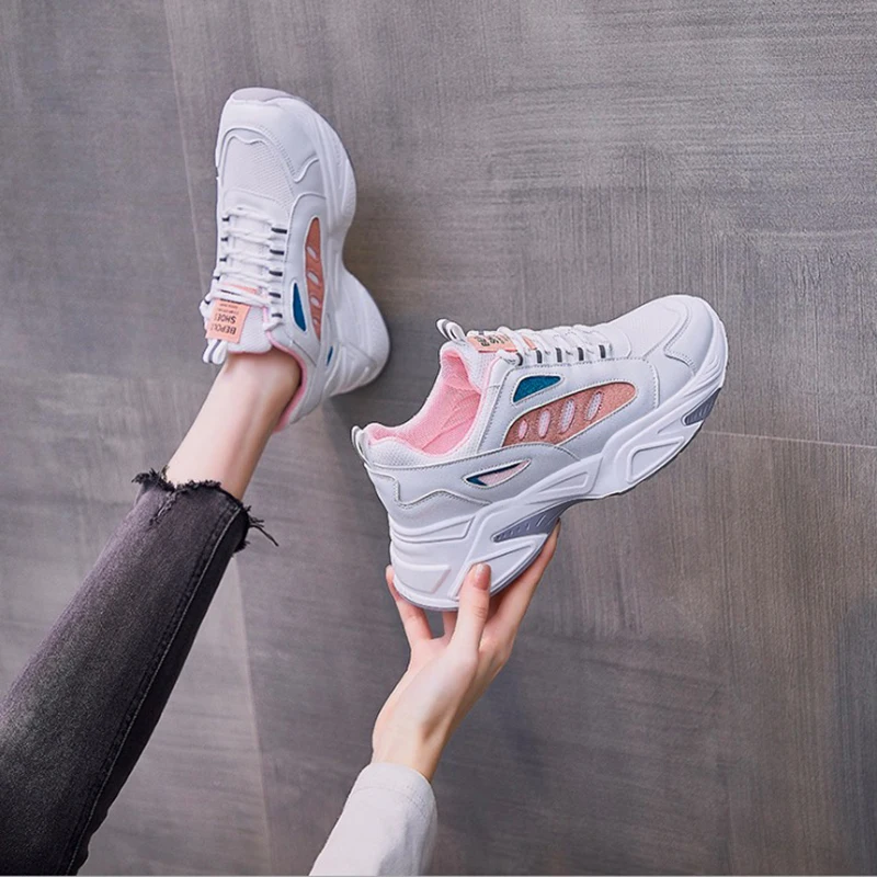 

Women Shoes Fashion Casual Flats Shoes For Women PU Leather Women Sneakers Platform 2021 SpringComfortable Off white shoes
