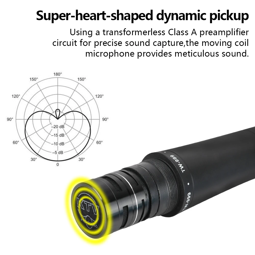 Ручной профессиональный проводной кардиоидный голосовой микрофон включает в