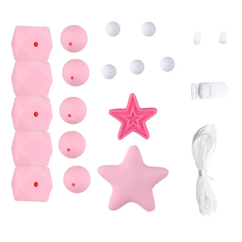 

Цепочка-прорезыватель для соски, из силикона, набор для прорезывания зубов