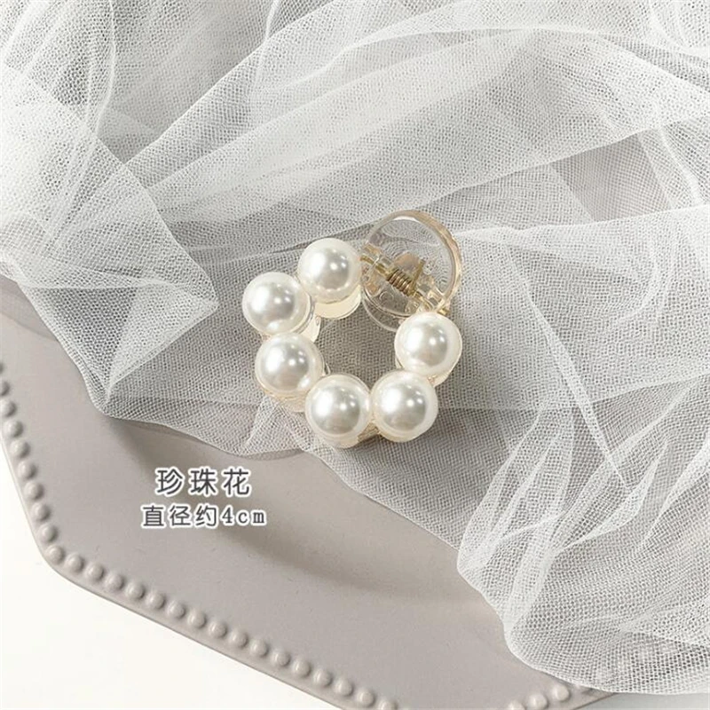 Заколка для волос с жемчугом Женская модный прозрачный головной убор большого