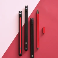 roller pen 0 38mm blackbluered ink metal ballpoint pens silicone pen bag with 6 refills for business writing office supplies
