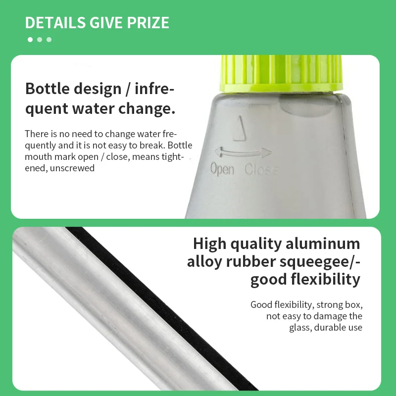 3 в 1 спрей сухой скребок Стекло оконная щетка для очистки бутылок