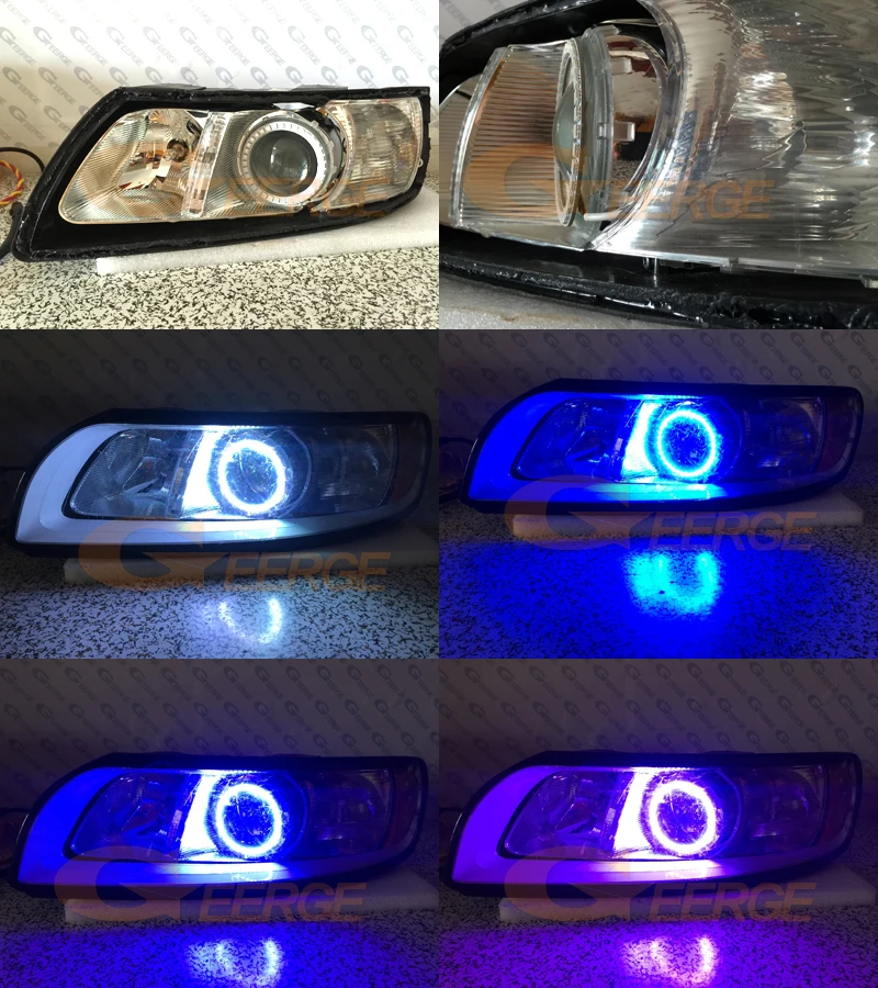 Для Volvo S40 II V50 2008 2009 2010 2011 2012 facelift RF remote Bluetooth APP многоцветный ультра яркий RGB