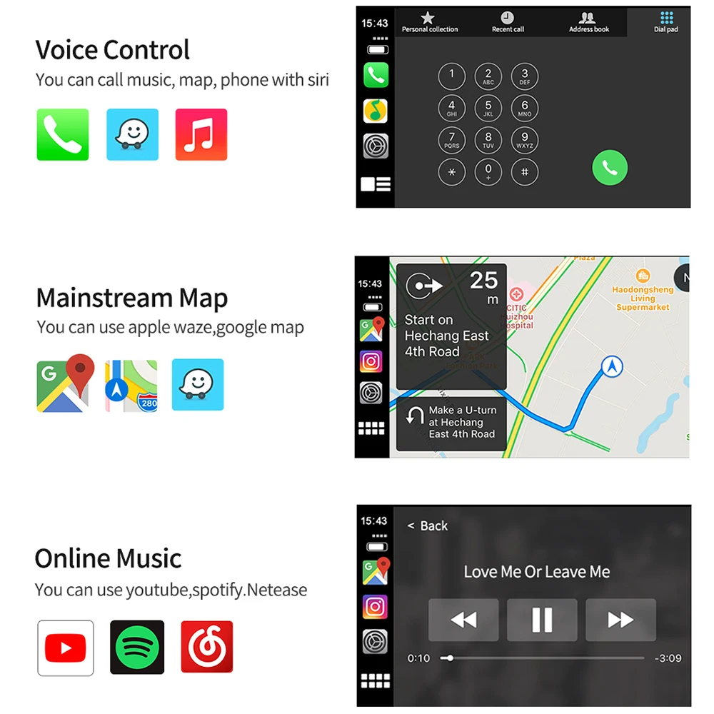 Беспроводной адаптер интерфейса ZJCGO Apple CarPlay Android для Mercedes-Benz E GLK Class W212 C207 A207 NTG |