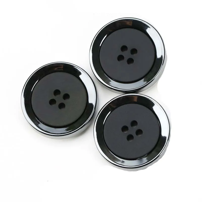10 шт Круглые смоляные кнопки черная кнопка для костюм DIY рубашки четыре