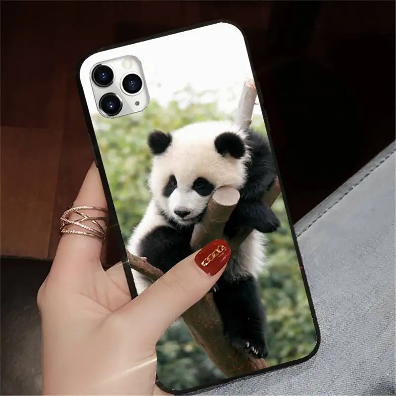 

Cute animal panda bamboo Phone Case for iPhone 11 12 pro XS MAX 8 7 6 6S Plus X 5S SE 2020 XR