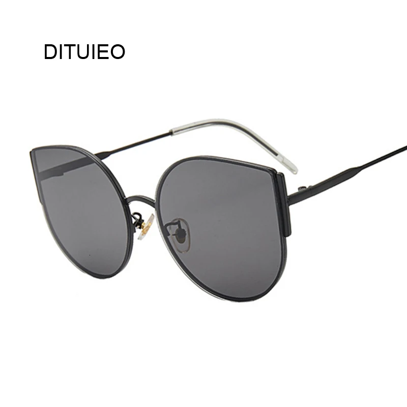 

Солнцезащитные очки «кошачий глаз» женские, винтажные Большие зеркальные солнечные аксессуары в круглой металлической оправе, в стиле рет...