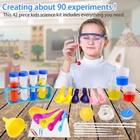 90 science experiments set diy handmade science experiment kit with test tubes funnel coloring tools toys for kids educational