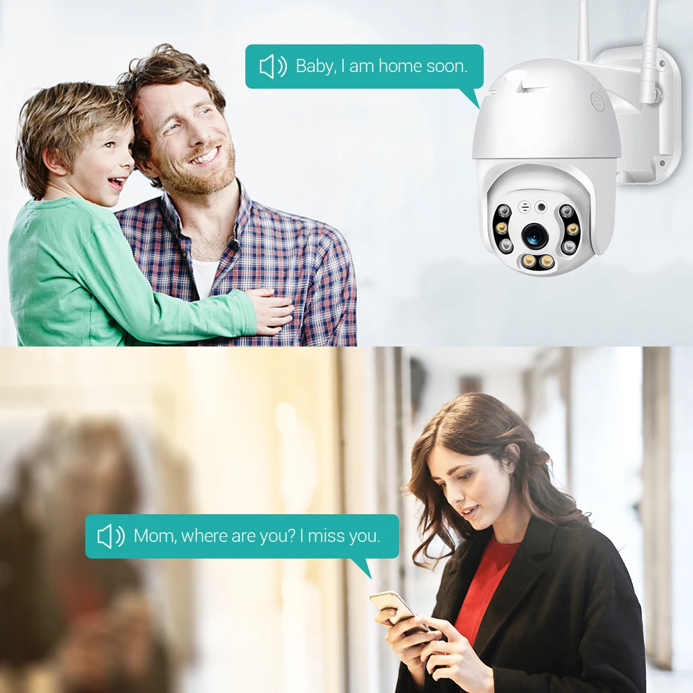 Hamrolte HD1080P Wi-Fi камера мини панорамирование/наклон Onvif IP AI обнаружения человека