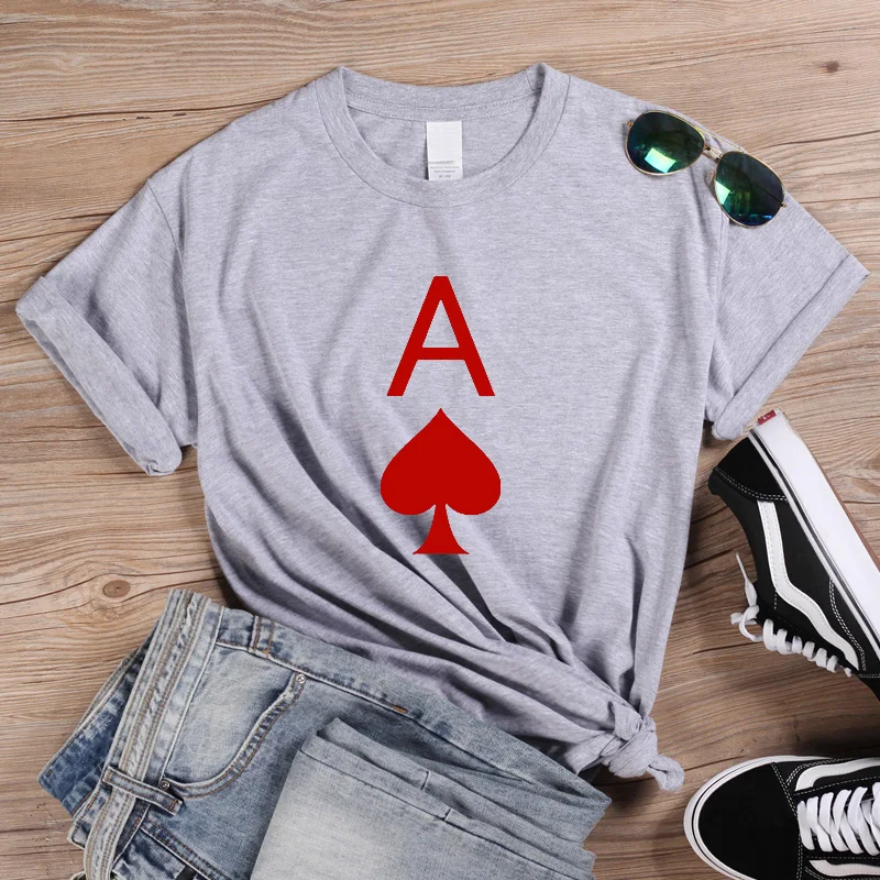 Женская футболка с короткими рукавами ONSEME хлопковая Футболка принтом игральных