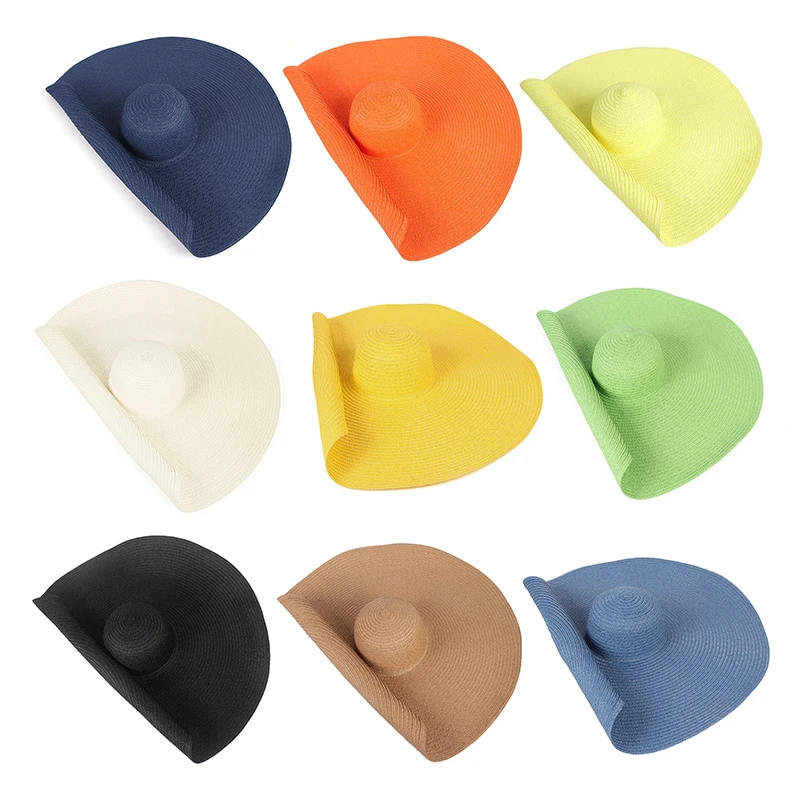 

Summer Straw Hat Women Big Wide Brim Beach Sun Hat Straw Floppy Sun Block UV Protection Hat Bohemia Cap Travel Cap Lady Cap