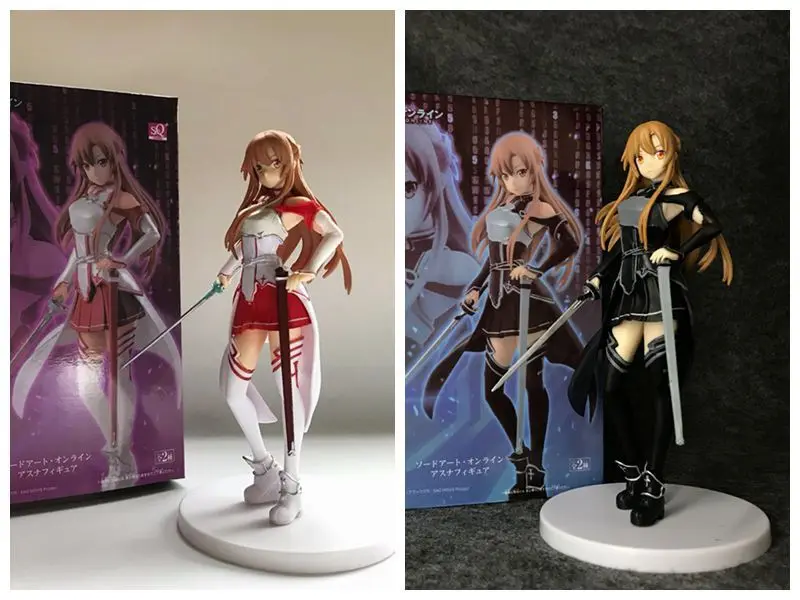 

Anime Sword Art Online Asuna Yuuki Kirito PVC Action Model Collection Figure Toy Kids Gifts