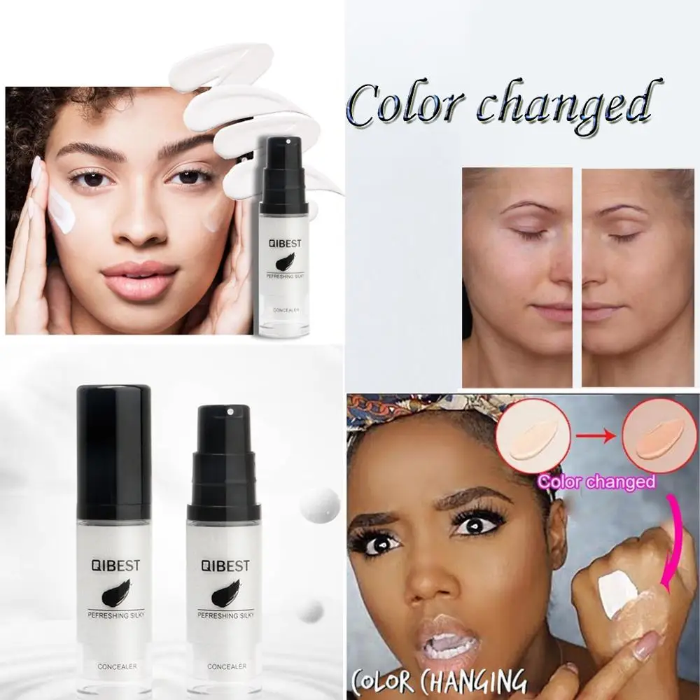 QIBEST крем основа Essence жидкая меняющая цвет для лица тональный придания яркости