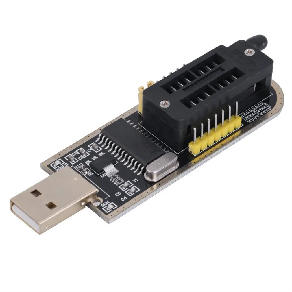 Черный и желтый 25 SPI серия 24 EEPROM CH341A биос писатель маршрутизация lcd флэш USB