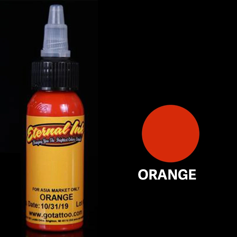orange Макияж Перманентная Татуировка набор чернил пигмент pigmentos цвет татуировки tinta tatuaje чернила для татуировки encre tatouage динамические чернила - Color: orange