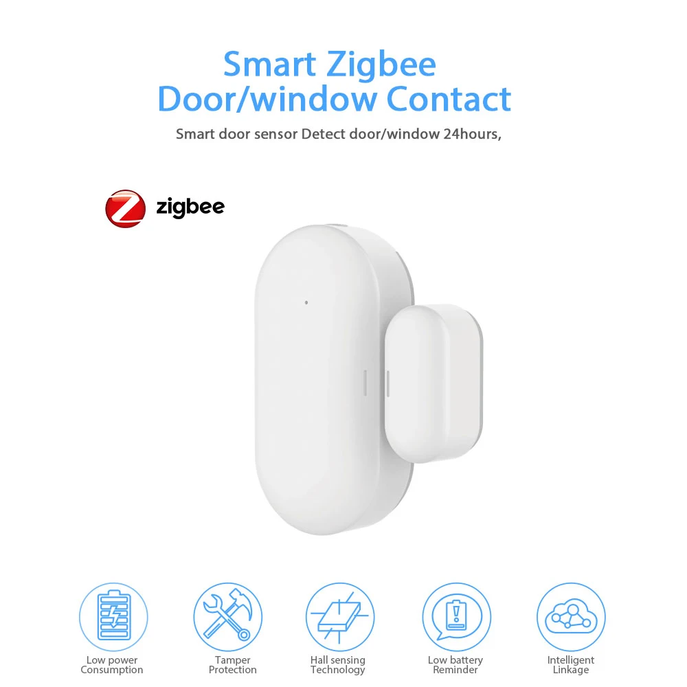 Датчик двери ZigBee с управлением через приложение датчик открытия окон и дверей