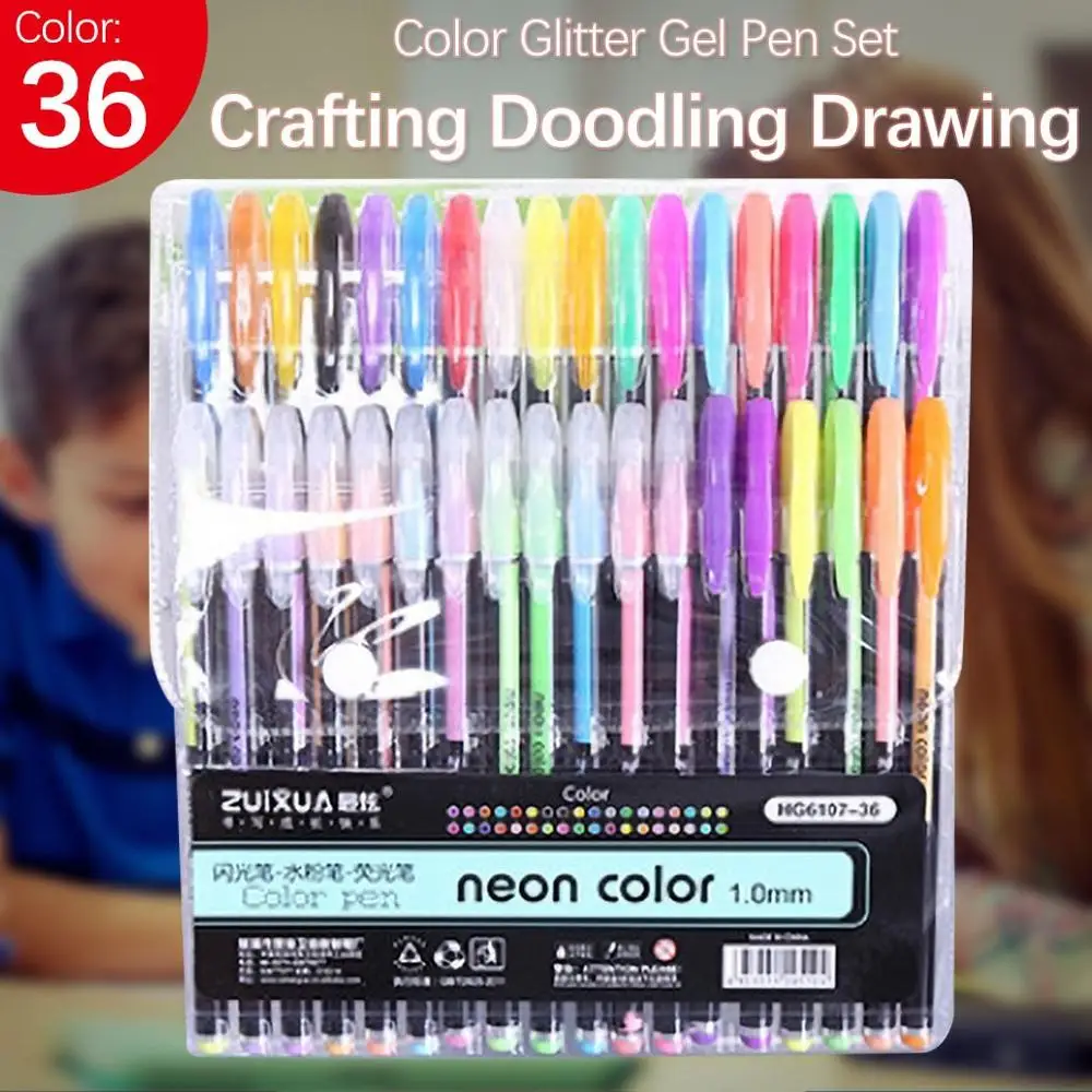 Набор гелевых ручек с блестками цветные художественные маркеры книги ремесло