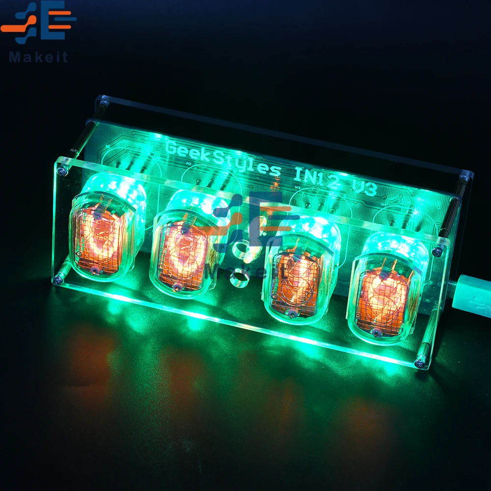 Micro USB IN12 в-12 PCBA светящаяся трубка &quotсделай сам&quot Ретро часы модуль газоразрядный