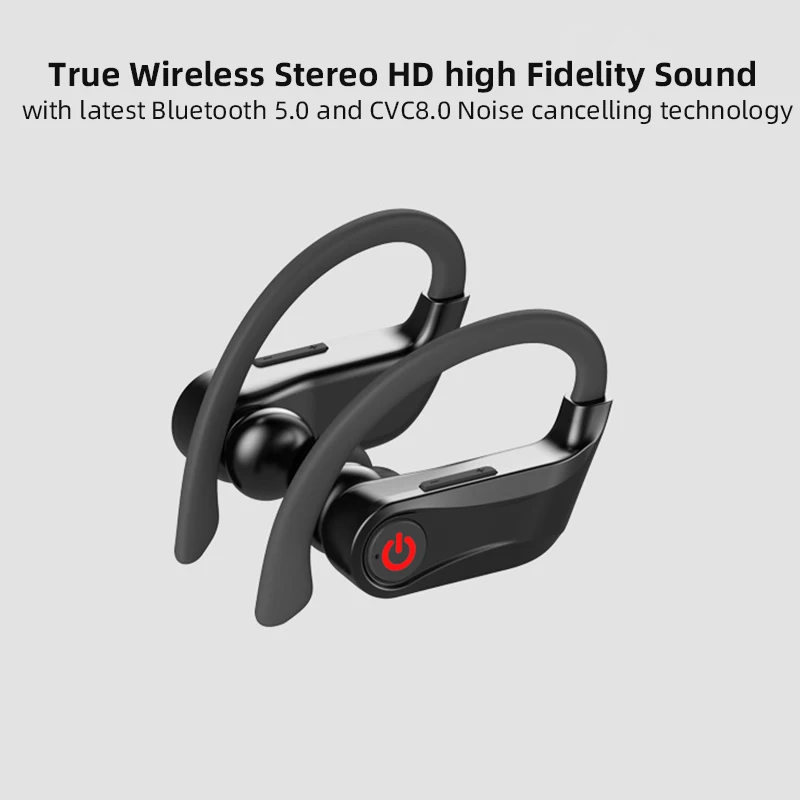 Arikasen настоящие беспроводные наушники bluetooth 5,0 наушники TWS спортивные наушники 3D стерео звук с микрофоном и чехол для зарядки