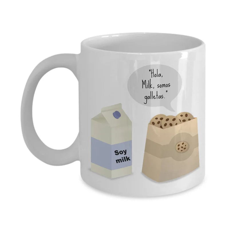 Забавная кофейная кружка. Соевое молоко. кружка подарок для любимого испанского