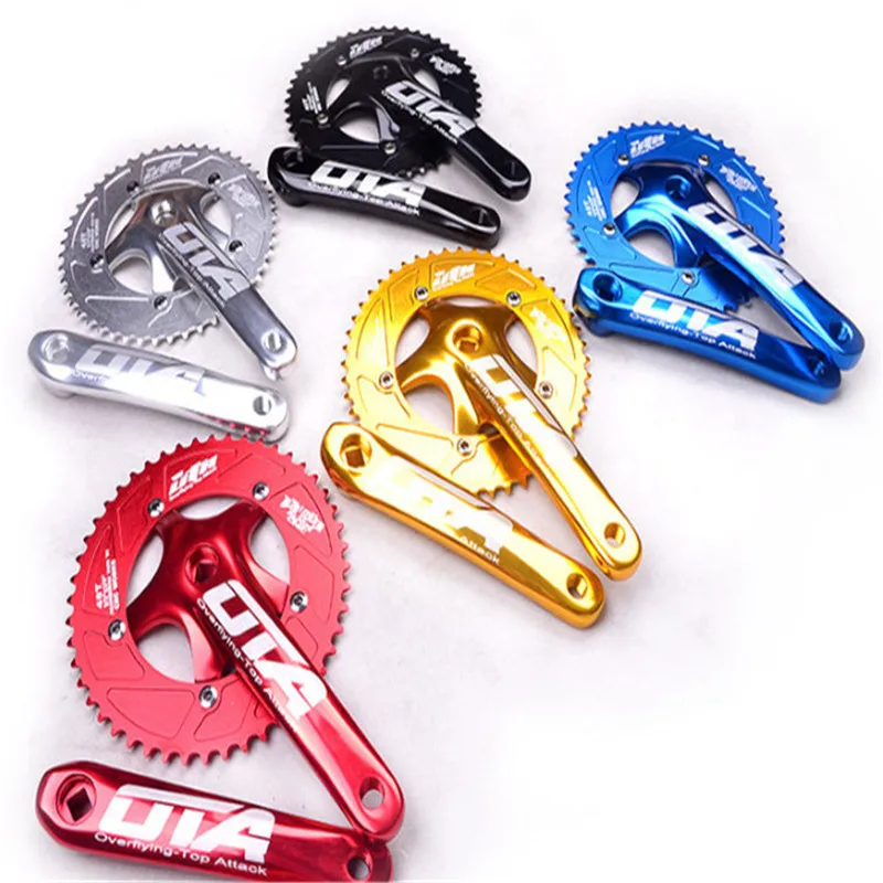

Single Speed Chainring Bicycle Crankset Aluminum Alloy Crank Arms Bicycle Fixed Gear 170mm Crankset BCD130mm 48T Bike Chainring