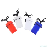 diving kayaking waterproof dry box container case rope clip for money id card