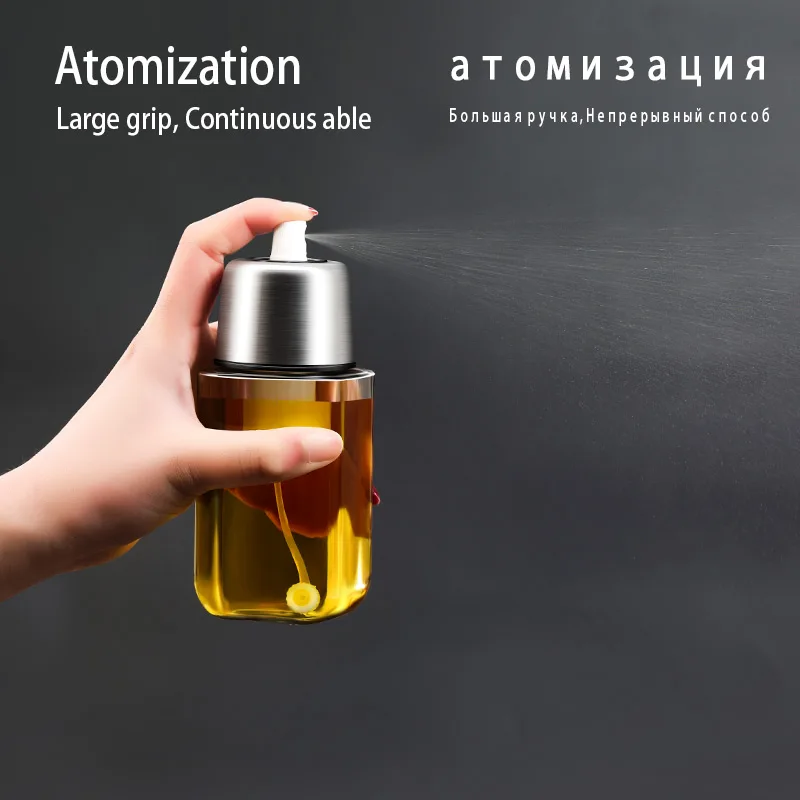 AMINNO Бутылка с распылителем для выпечки Еда с распылителем для еды 200 мл Стеклянный распылитель для барбекю Салат-распылитель Action Action Mister
