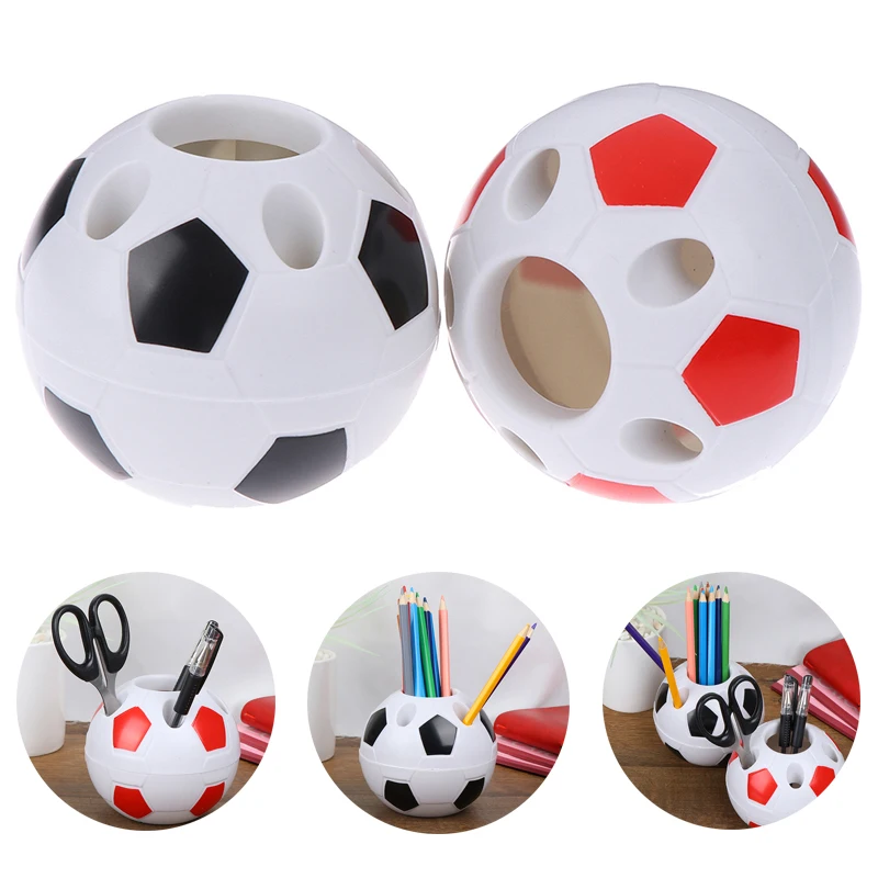

1Pc New Soccer Ball Shaped Toothbrush Pen Pencil Holder Desktop Storage Organizer Student Gift Home Fashion Storage Pen Holder