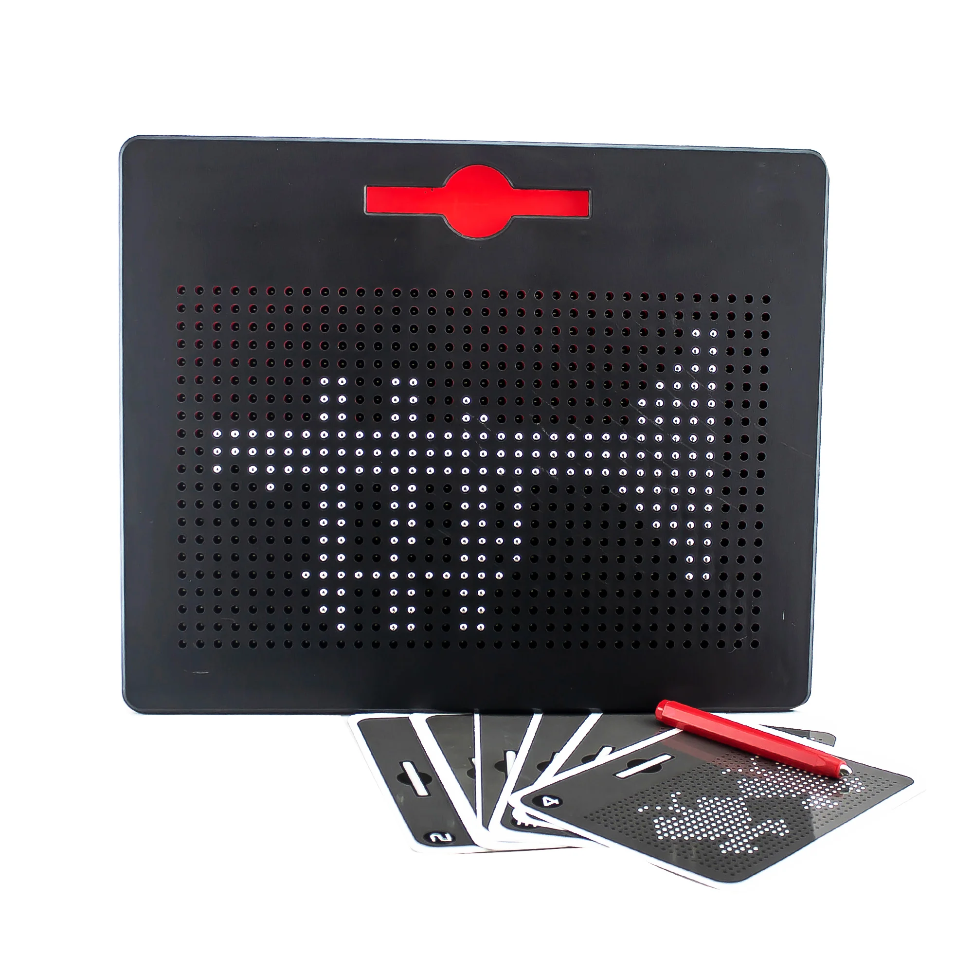 

big size magnetic magpad dots magnet beads writing board with stylus pen and 6pcs card educational toys writing and correction