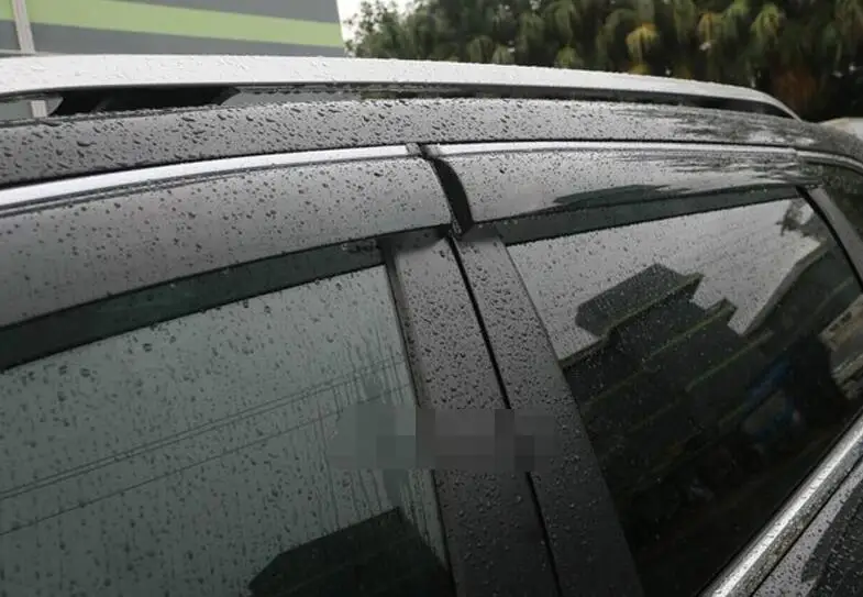 Пластиковый защитный козырек для окон Jeep Cherokee солнцезащитный от солнца и дождя