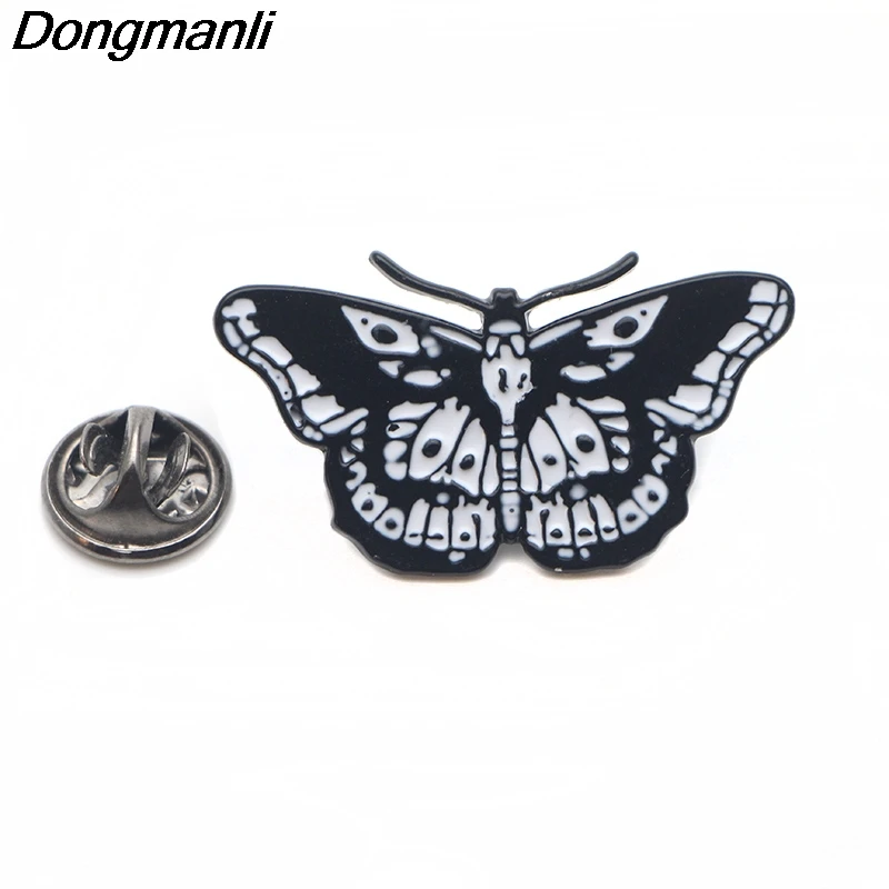 

LB389 Butterfly Cool Tattoo Metal Enamel Pins and Brooches for Women Men Lapel pin backpack badge Gifts