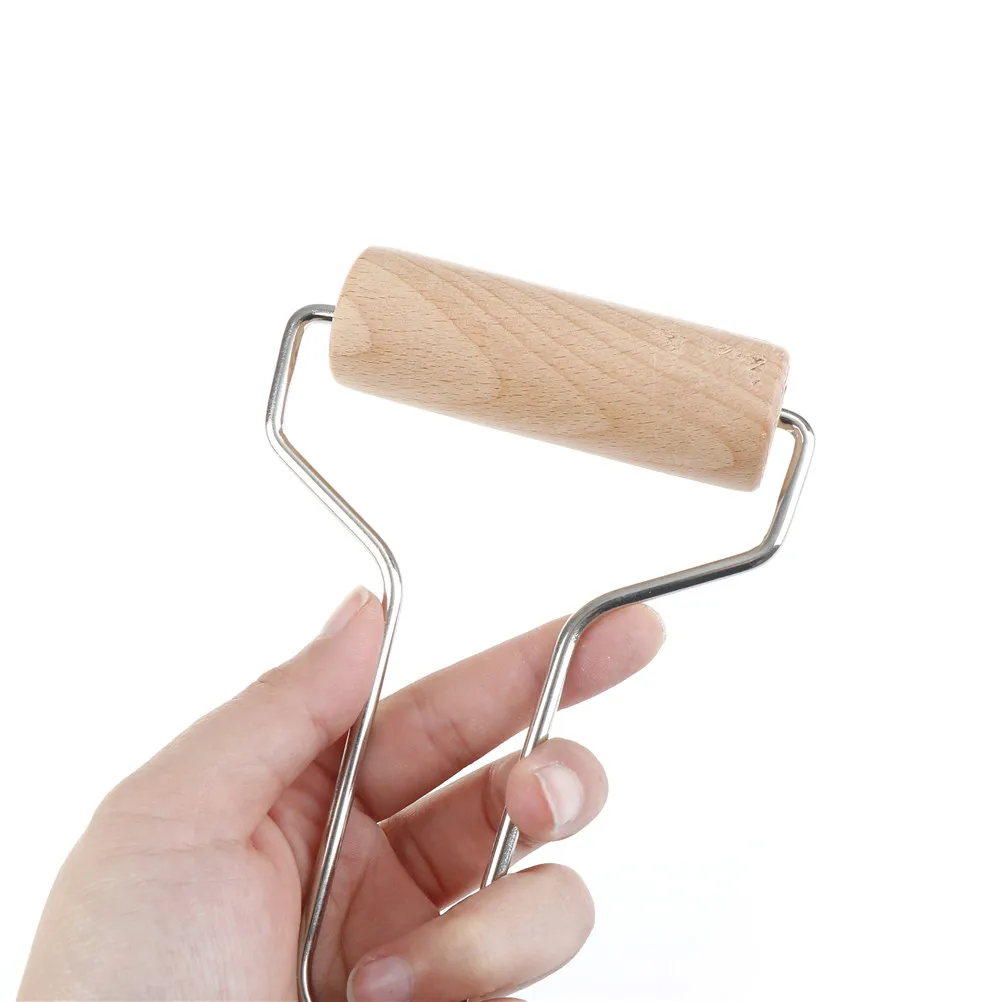 Полезно дерево полимерный ролик для глины штемпелевать Brayer Полимерная глина