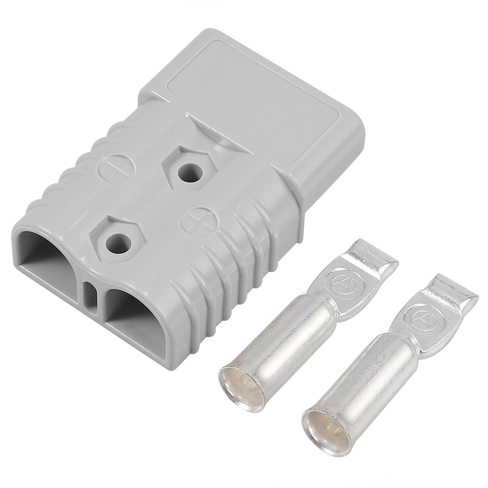 TANiCE 2Pcs 175A 600V For Anderson Style Plug Connectors With 1/0 AWG Silver Plated Solid Copper Terminal AC/DC Power Tool Kit |
