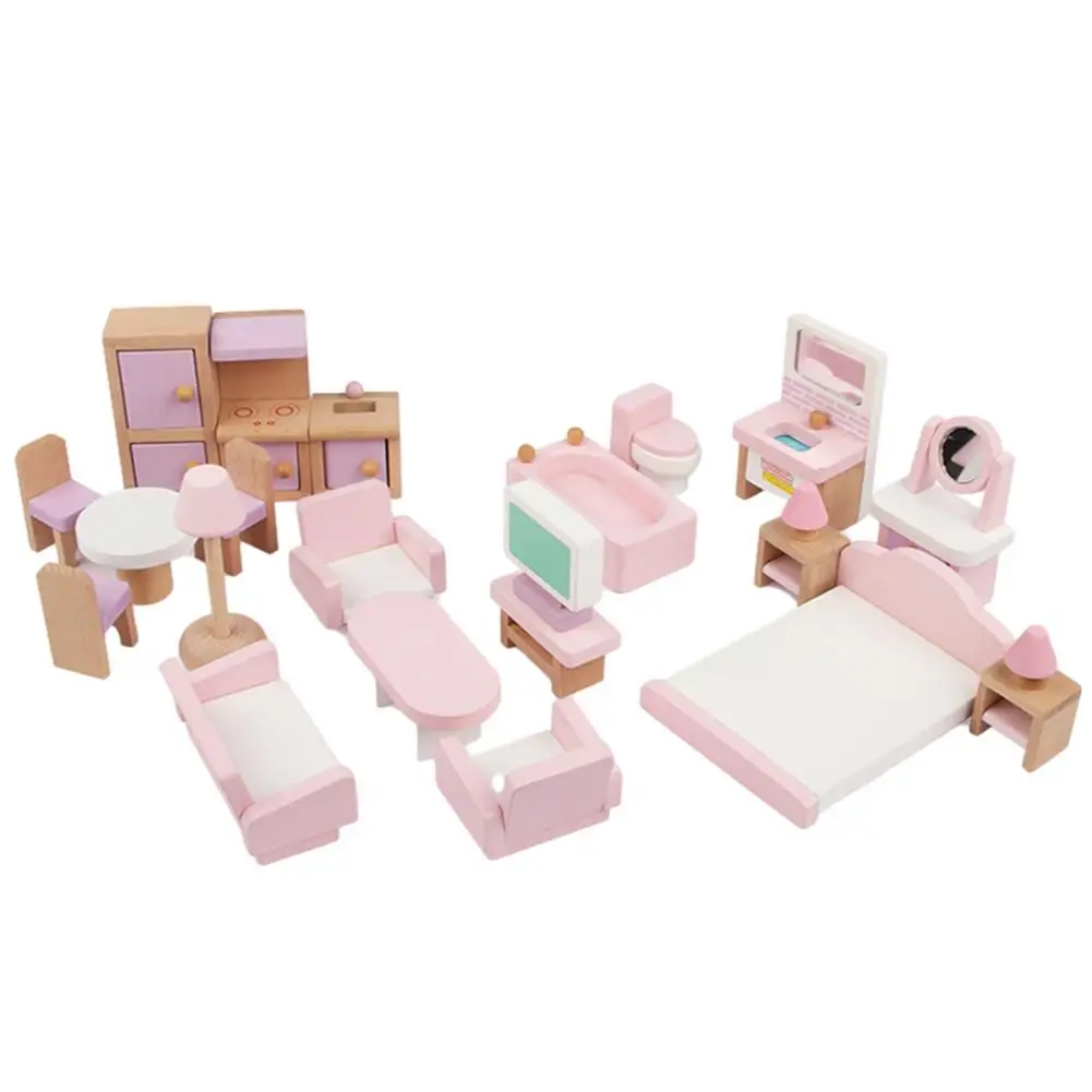

Имитация мебели, набор игрушек, деревянный Высококачественный искусственный игровой домик, кукольный домик для детей, развивающие игрушки