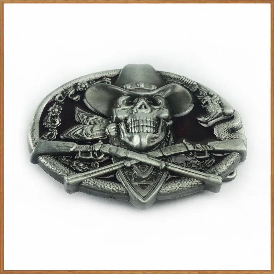 BuckleClub тяжелый Ретро красный эмалированный череп джинсы подарок ремень пряжка