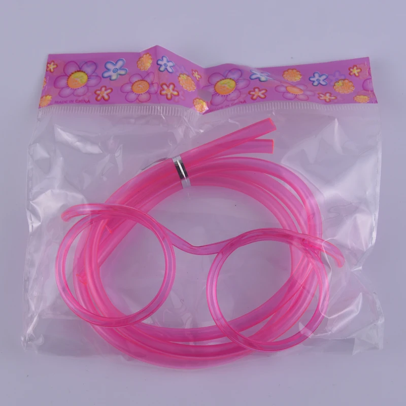 Оптовая продажа 4 шт. забавные мягкие пластиковые очки трубочка трубочки для