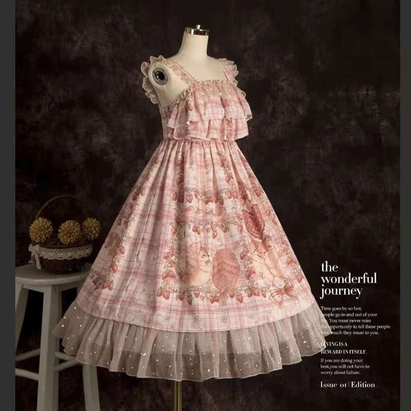 Платье в стиле Лолита маленькая принцесса птичья ягода Jsk ежедневное