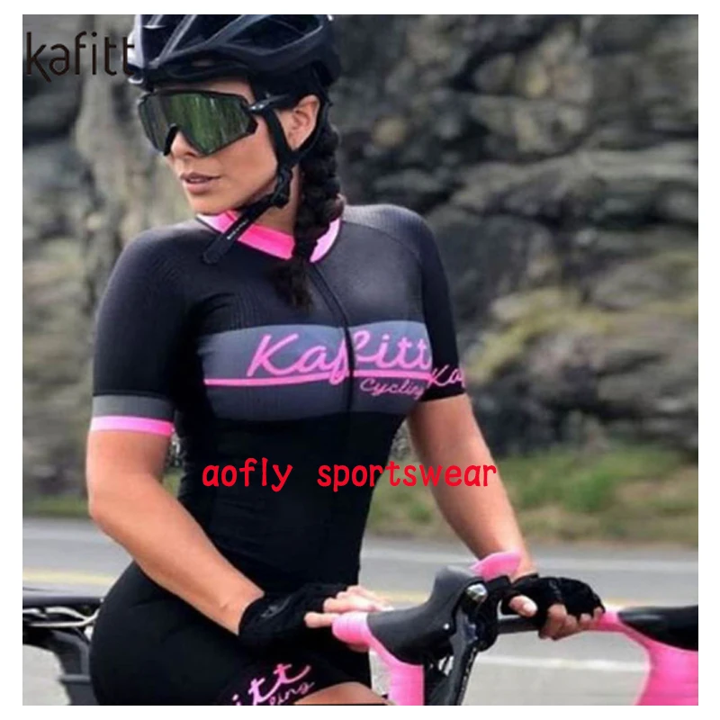 

2021Kafitt Women's Skinsuit Sets Clothes Triathlon Bicycle Jersey Bike Jumpsuit Breathable Roupa De Macaquinho Ciclismo Feminino