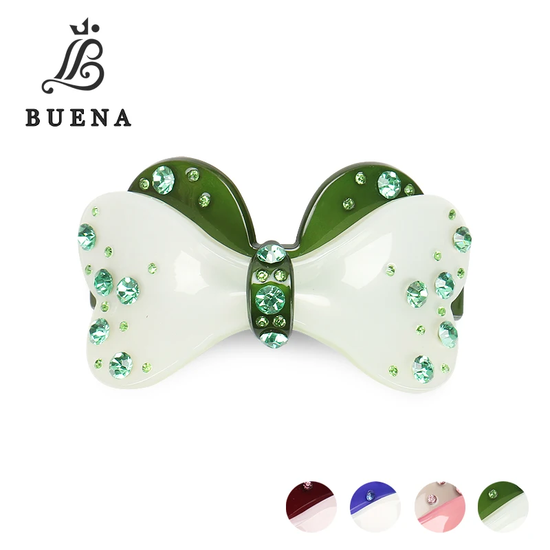 

Hair Barrette Bows Clips Girls High Quality Rhinestone Hair Jewelry Fancy French Hair Barrette Clip