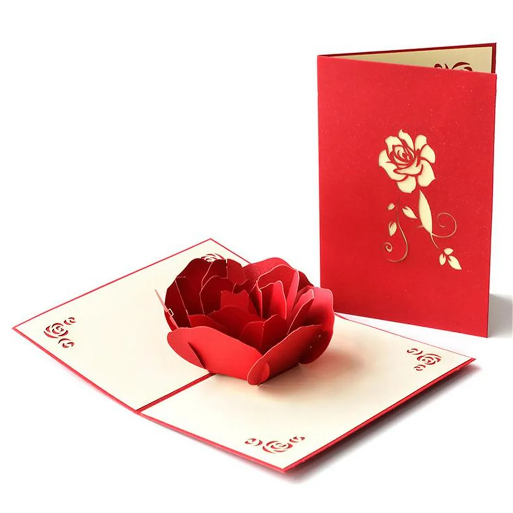 best selling 2020 products 3D Popped Greeting Card Love Romantic Wedding Valentine's Day Gifts Cards support dropshipping | Дом и сад