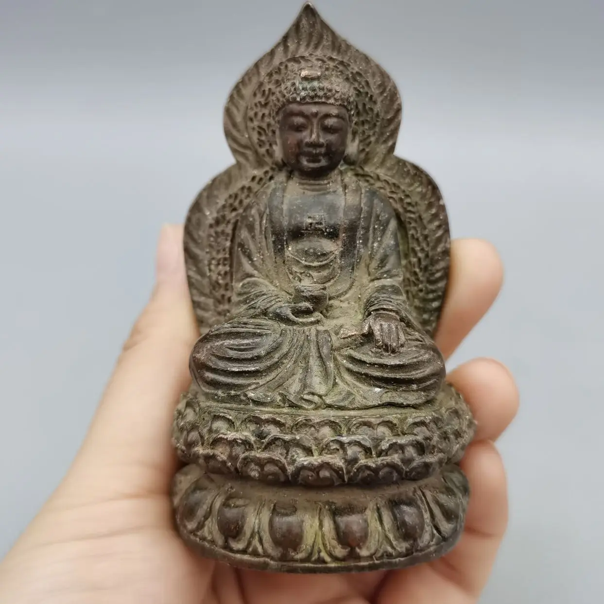 

China Elaborate Bronze Sculpture" Buddha" Metal Handicraft Home Decoration#2