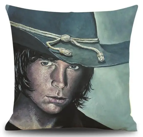 

Cushion Cover Linen Walking Dead Printed Throw Pillows Cover Car Sofa Decorative Pillowcase Decorativos Cojines Coussin 45x45cm