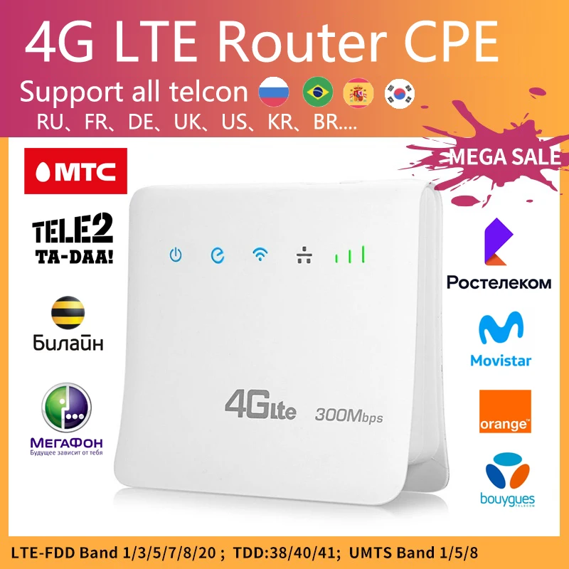 

Unlocked 300Mbps Wifi Routers 4G lte cpe Mobile Router with LAN Port Support SIM card Portable Wireless Router wifi 4G Router