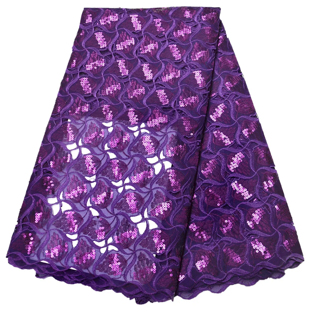 

Fashion Organza Lace Fabric 2020 New Popular blue Sequins Lace Fabric High Quality Tulle Embroidery African Nigeria Lace Fabric