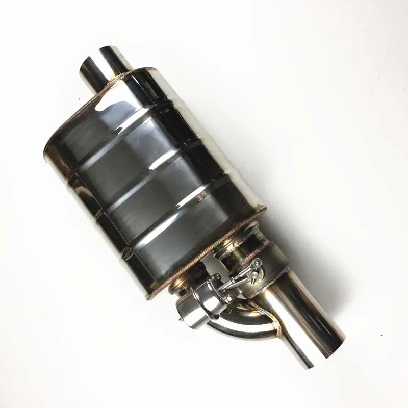 Valve Mufflers 76mm Car Universal Valve Exhaust Pipe Vacuum Pump Variable Mufflers 304 Stainless Steel Embossing Remote Control Muffler - Цвет: Valve Mufflers 76mm